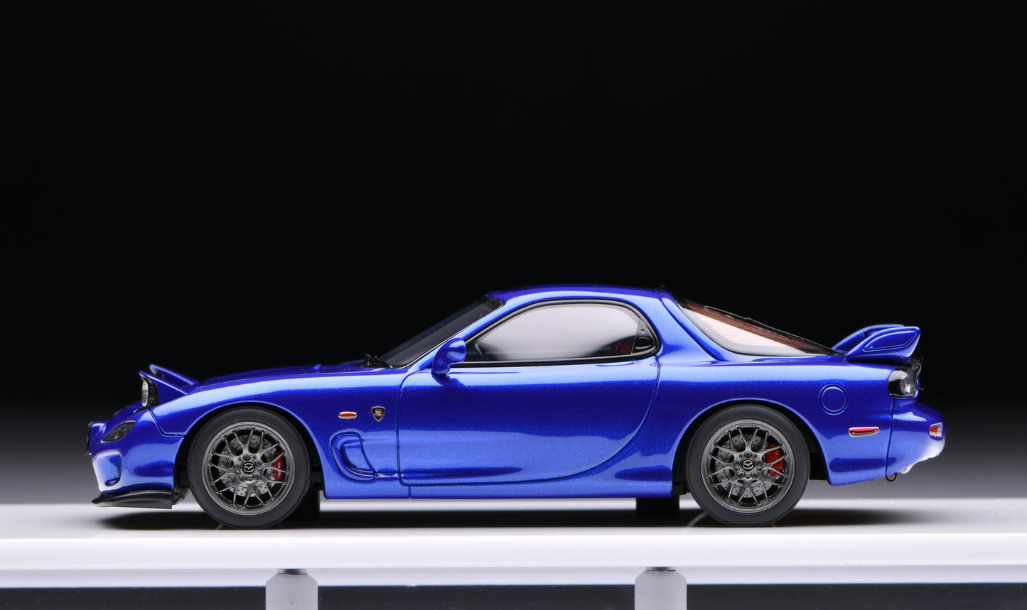 1:43 MakeUp Mazda RX-7(FD3S) Spirt R TypeA(Head lamp open)Innocent Blue Mica EM817C