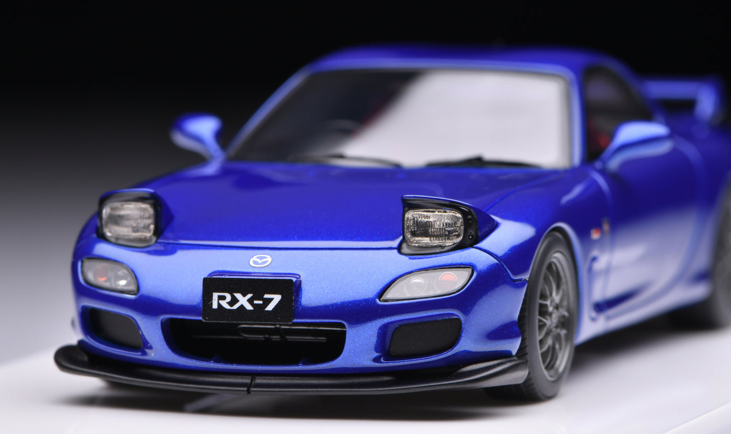 1:43 MakeUp Mazda RX-7(FD3S) Spirt R TypeA(Head lamp open)Innocent Blue Mica EM817C
