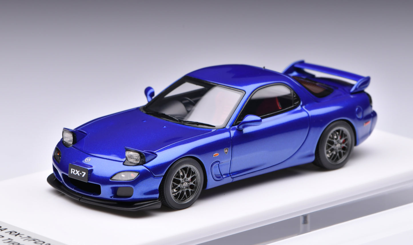 1:43 MakeUp Mazda RX-7(FD3S) Spirt R TypeA(Head lamp open)Innocent Blue Mica EM817C