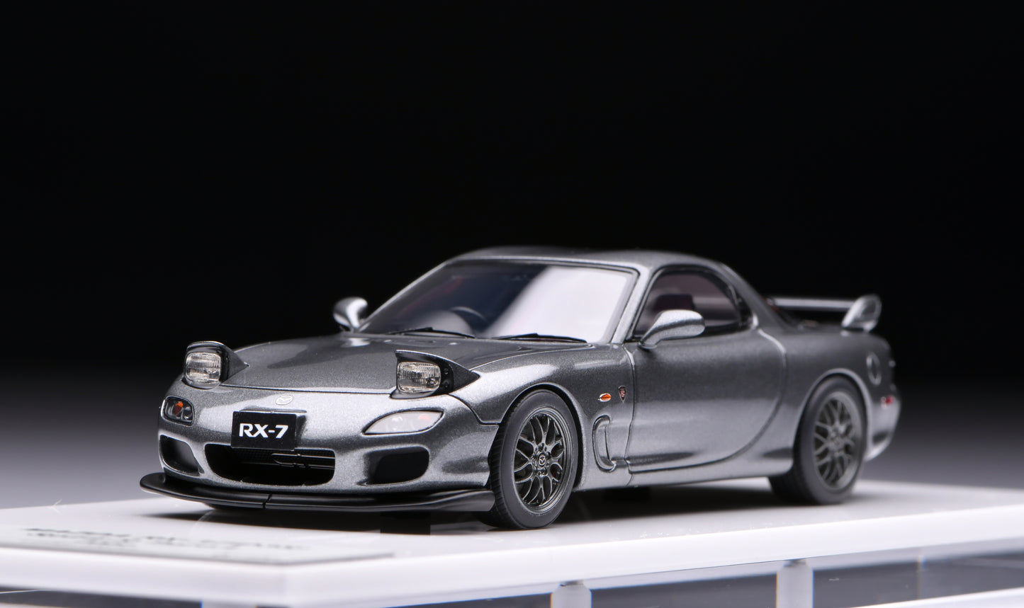 1:43 MakeUp Mazda RX-7(FD3S) Spirt R TypeA(Head lamp open)Titanium Gray Metallic EM817A