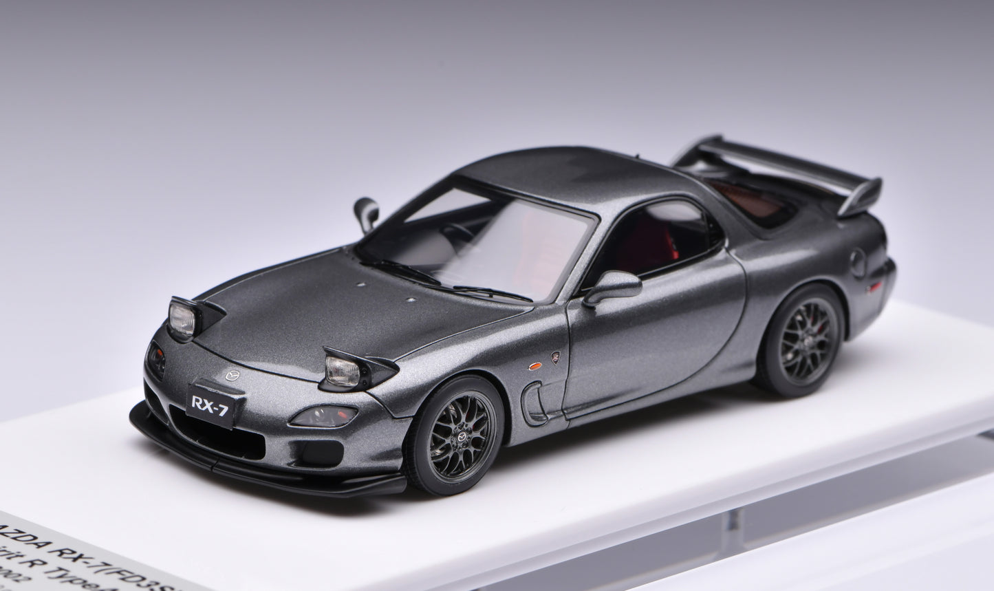 1:43 MakeUp Mazda RX-7(FD3S) Spirt R TypeA(Head lamp open)Titanium Gray Metallic EM817A