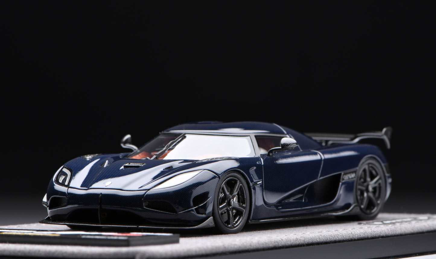 1:43 Gryning Koenigsegg Agera RS Navy Metallic Blue Carbon/Silvery