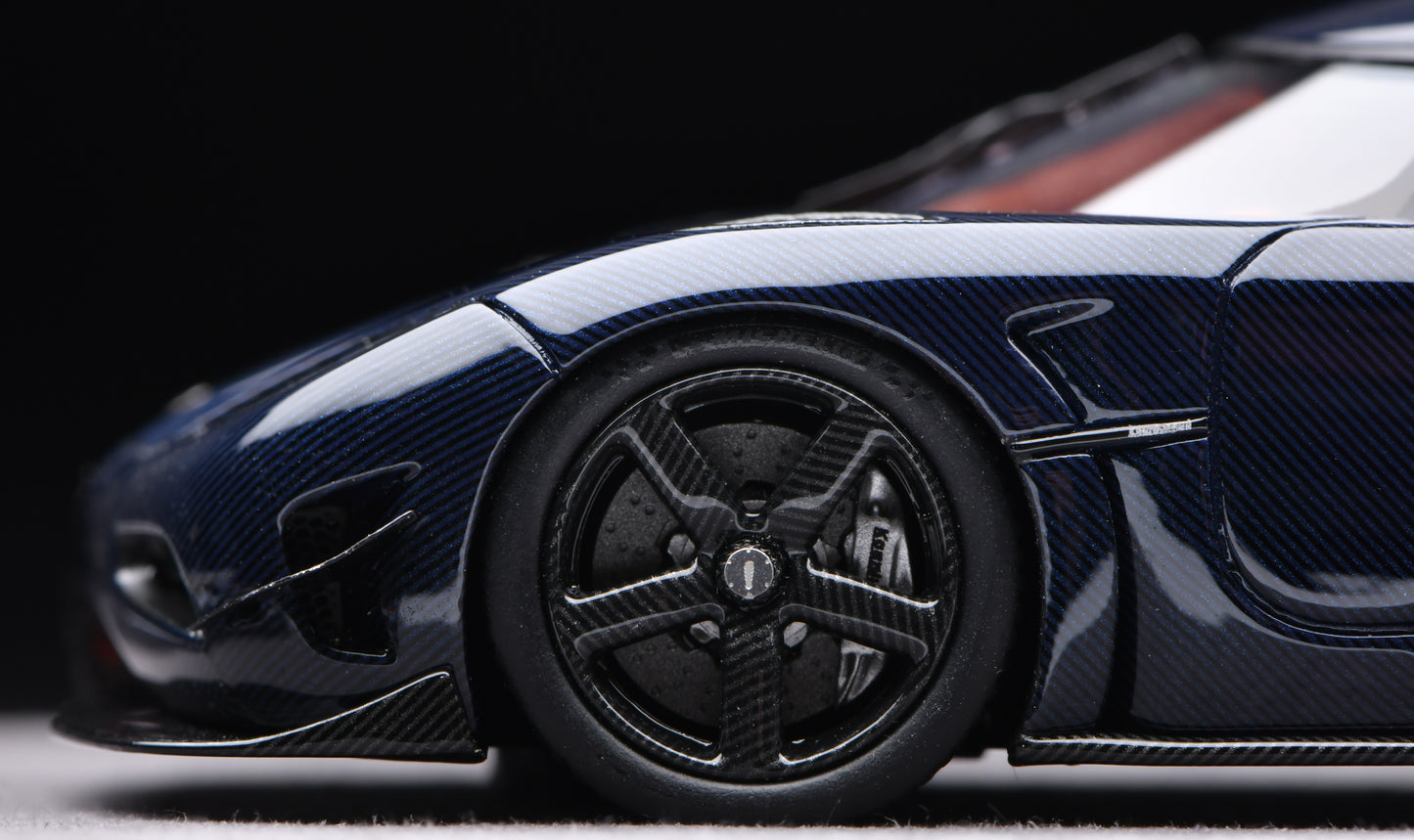1:43 Gryning Koenigsegg Agera RS Navy Metallic Blue Carbon/Silvery