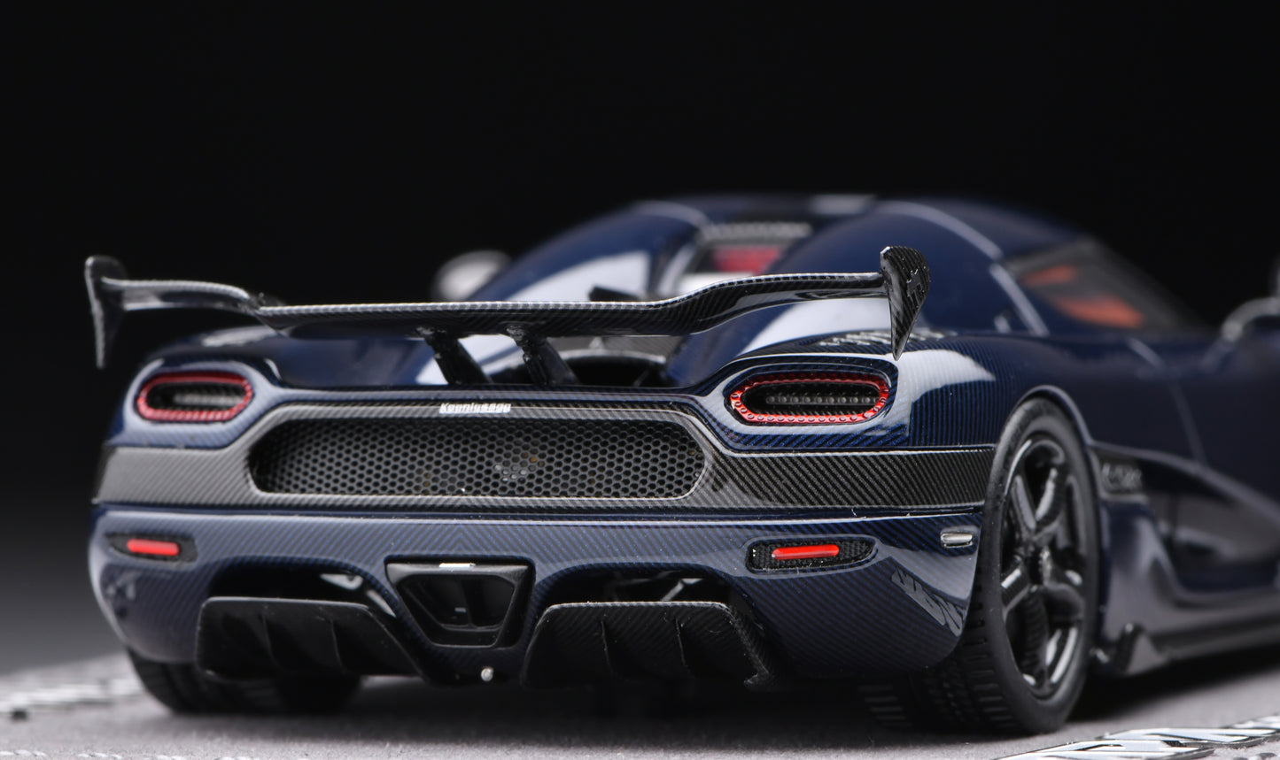 1:43 Gryning Koenigsegg Agera RS Navy Metallic Blue Carbon/Silvery