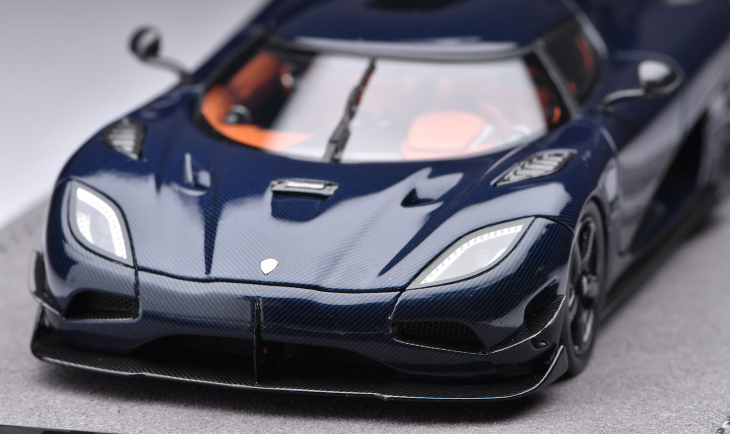 1:43 Gryning Koenigsegg Agera RS Navy Metallic Blue Carbon/Silvery