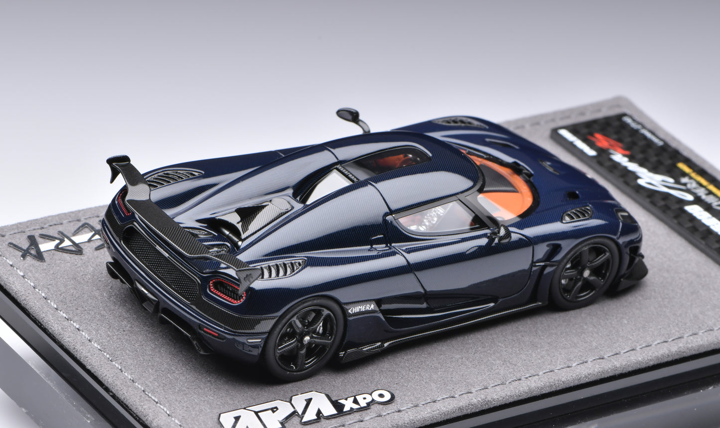 1:43 Gryning Koenigsegg Agera RS Navy Metallic Blue Carbon/Silvery