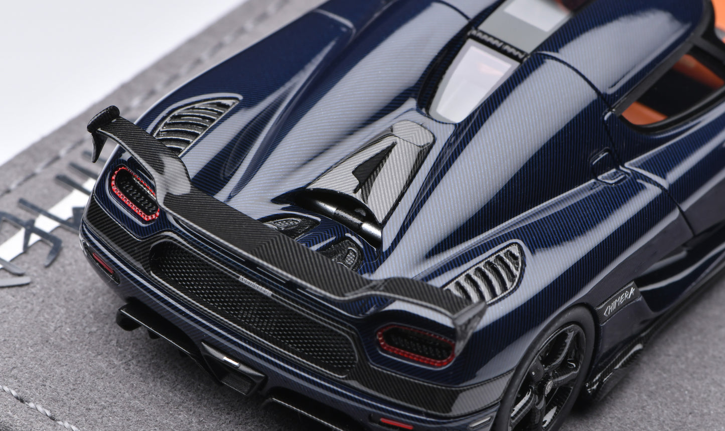 1:43 Gryning Koenigsegg Agera RS Navy Metallic Blue Carbon/Silvery