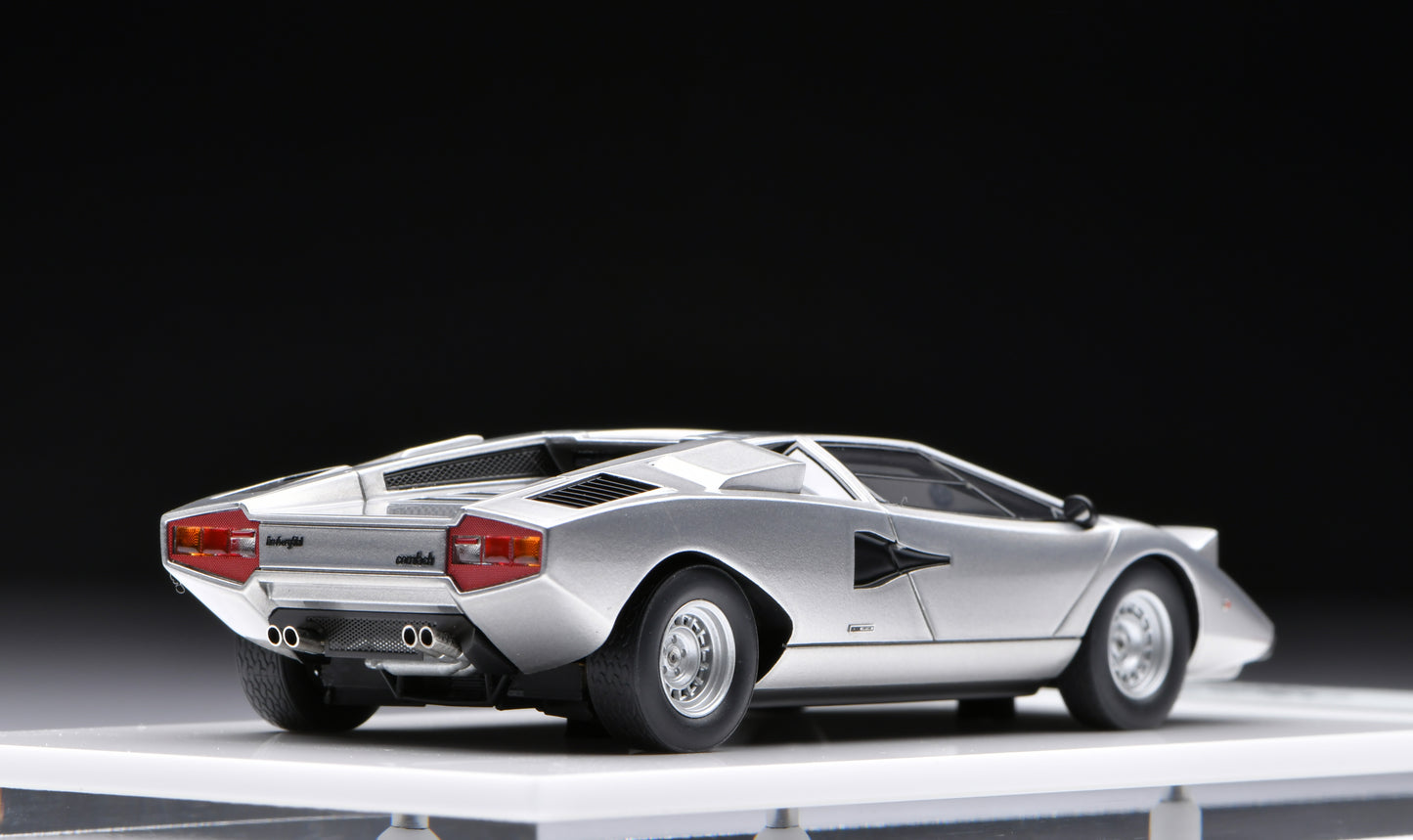 1:43 MakeUp Lamborghini Countach LP400 (Head lamp up) Silver EM822D