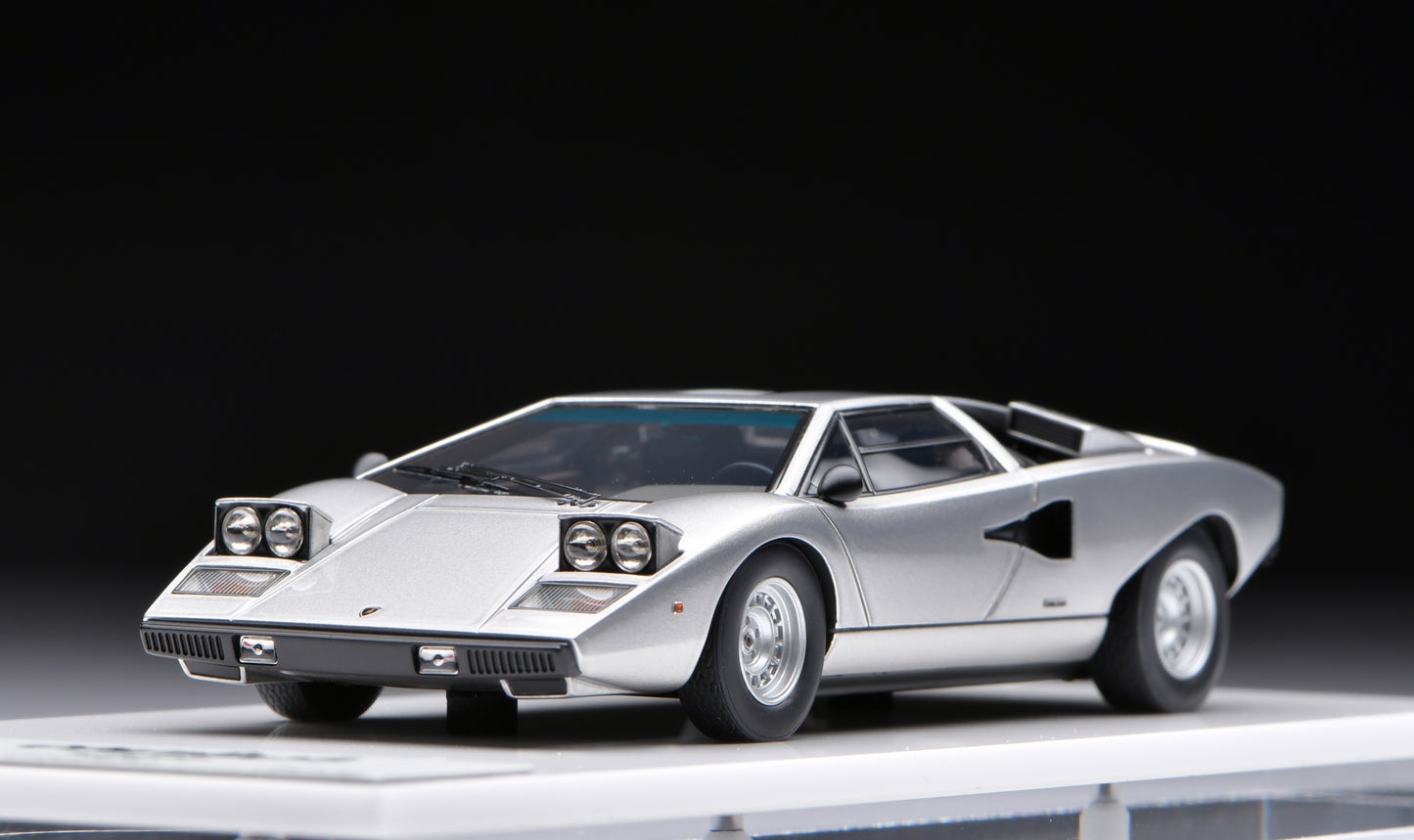 1:43 MakeUp Lamborghini Countach LP400 (Head lamp up) Silver EM822D