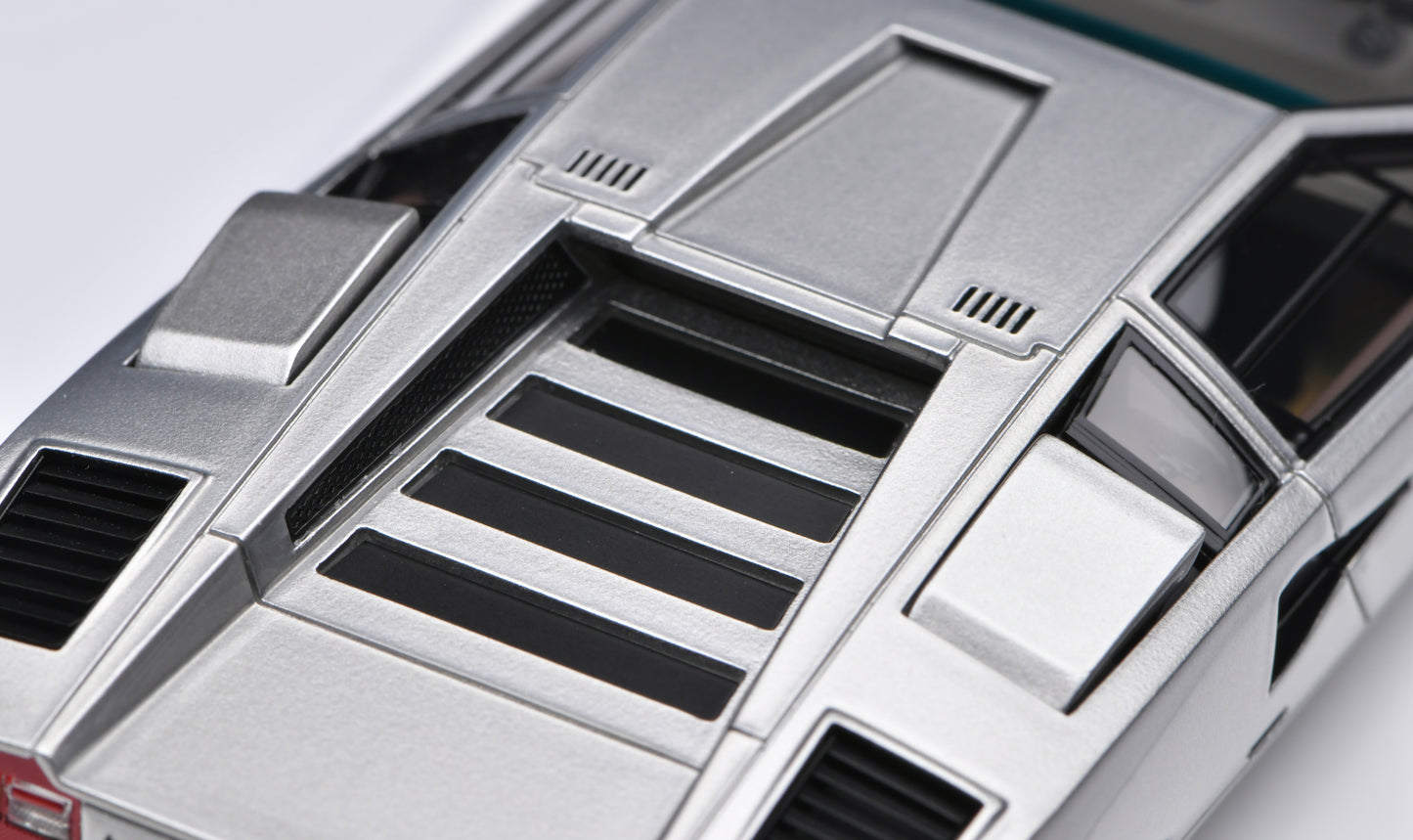 1:43 MakeUp Lamborghini Countach LP400 (Head lamp up) Silver EM822D