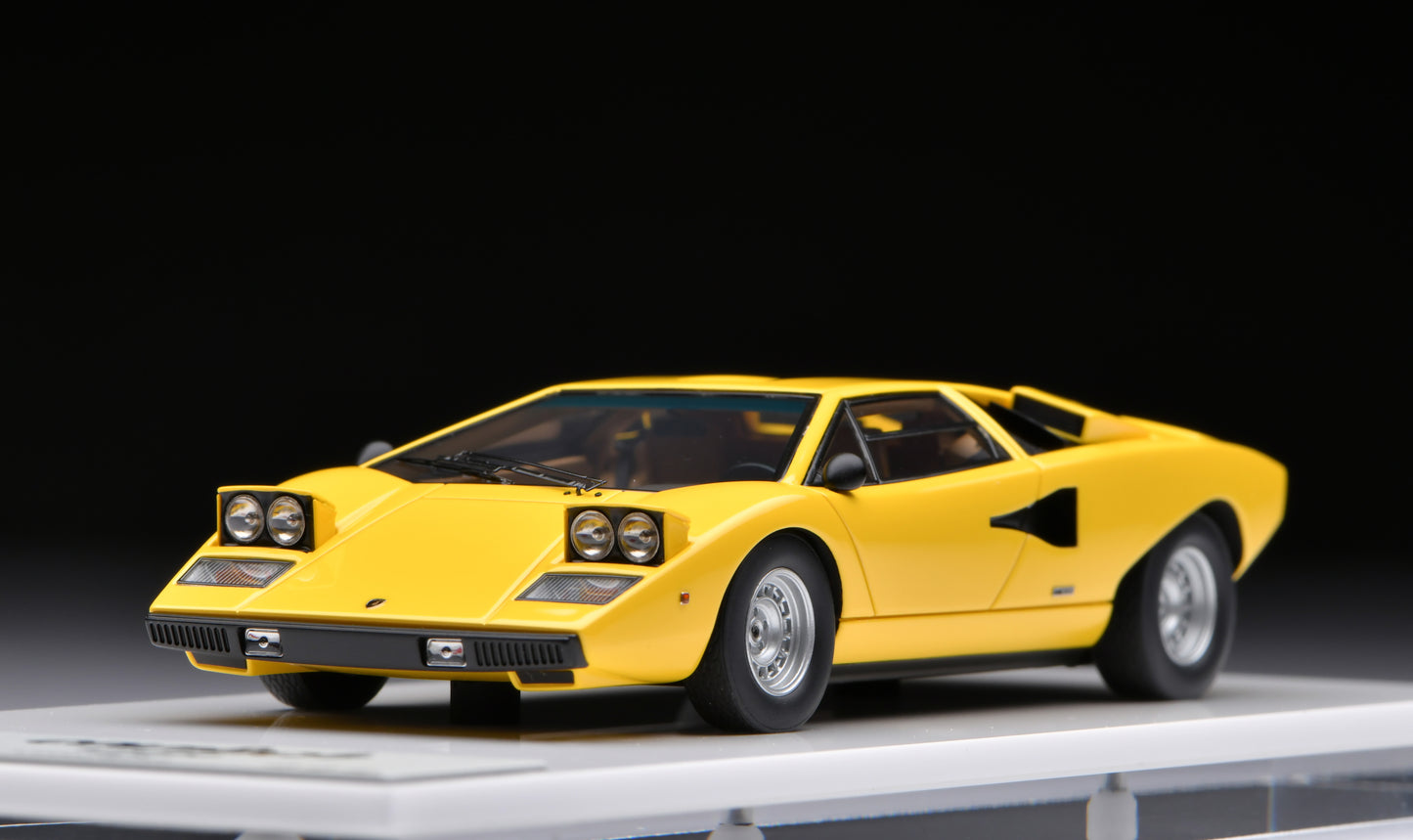 1:43 MakeUp Lamborghini Countach LP400 (Head lamp up) Yellow EM822A