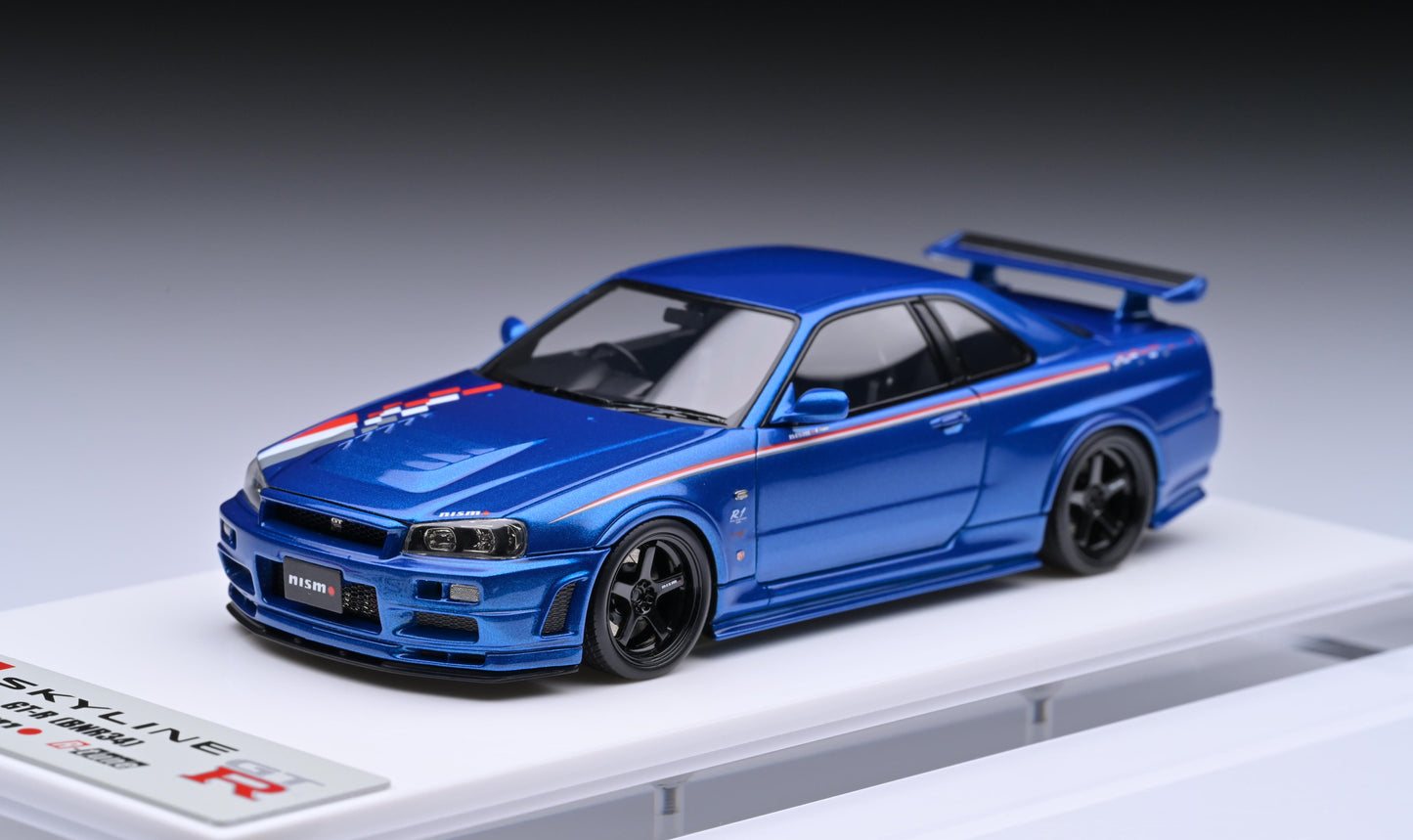 1:43 Make Up Nissan Skyline GT-R R34 NISMO R-TUNE EM436B Bayside Blue