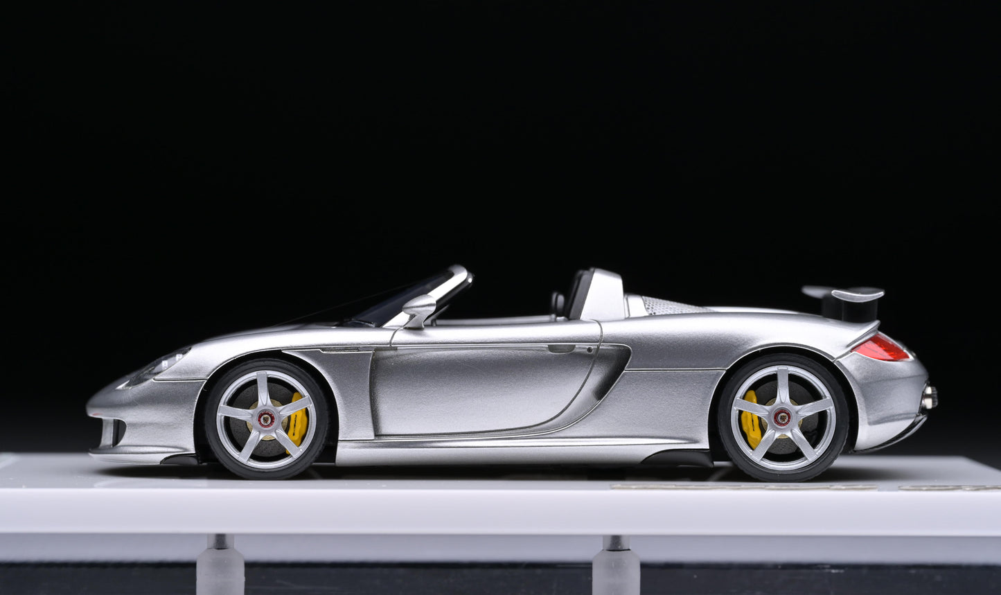1:43 Make Up Porsche Carrera GT 2004 Wing Up GT Silver EM567A
