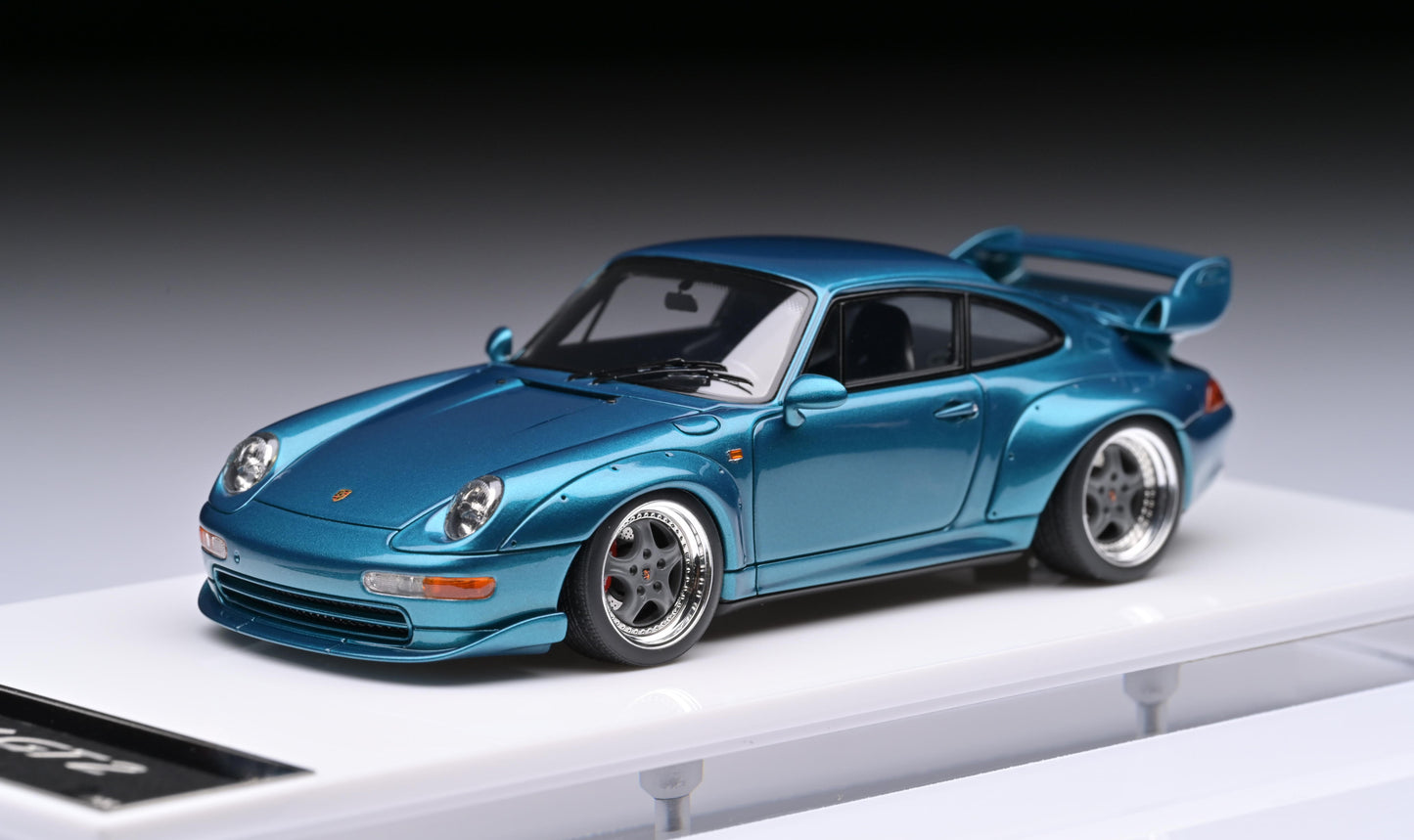 1:43 MakeUp Porsche 911 993 GT2 Street Turquoise Green Metalic VM114G