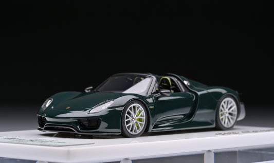 1:43 MakeUp Porsche 918 Spyder Weissach Package Brewster Green EM569G
