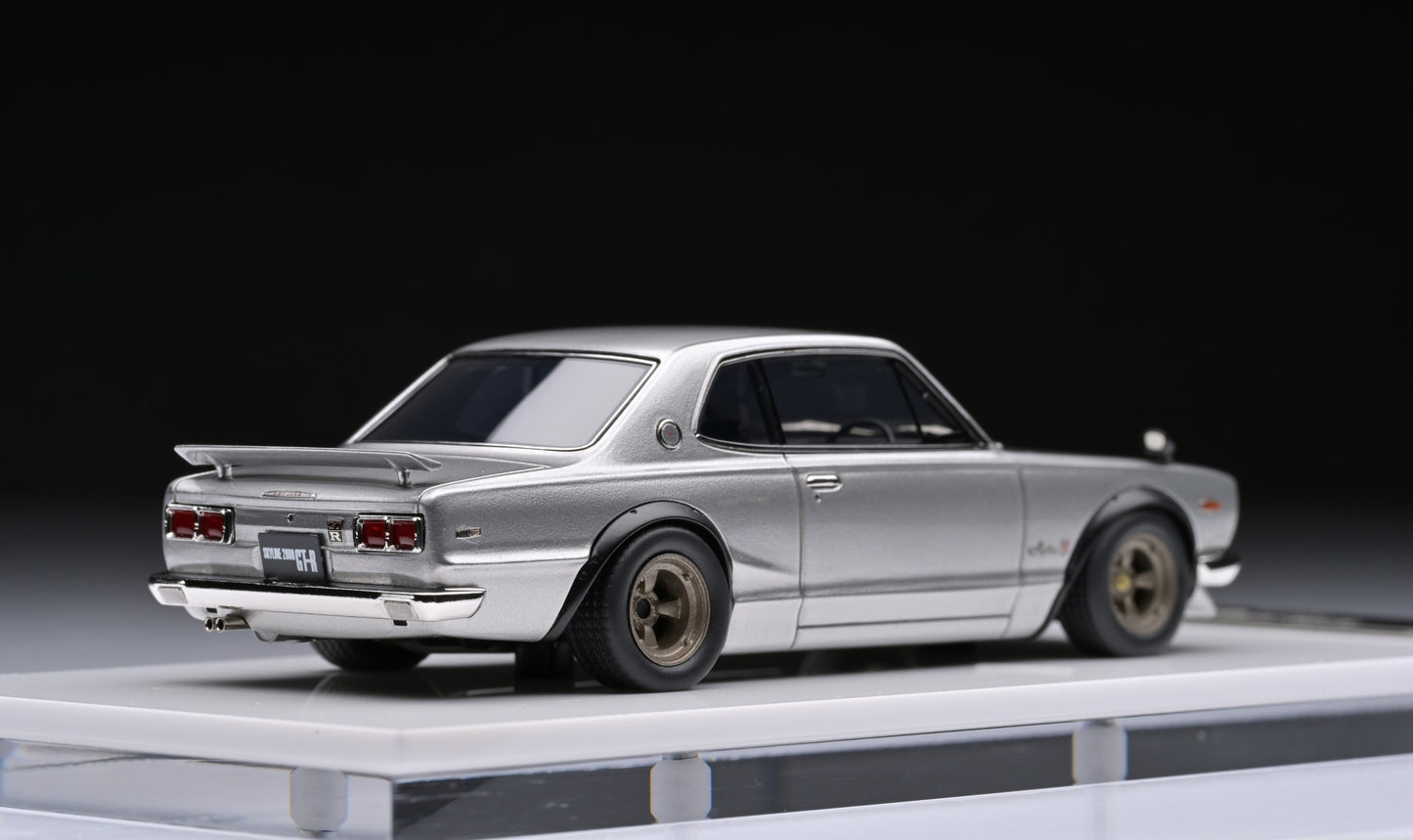 1:43 MakeUp Nissan Skyline 2000 GT-R KPGC10 Nissan Works Wheel Silver VM244A