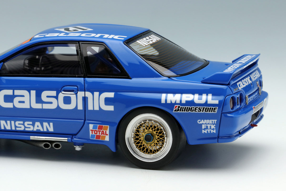 Pre-Order 1:43 MakeUp EM327 CALSONIC SKYLINE GT-R Gr.A JTC Nishi Nihon Circuit 1990 Winner