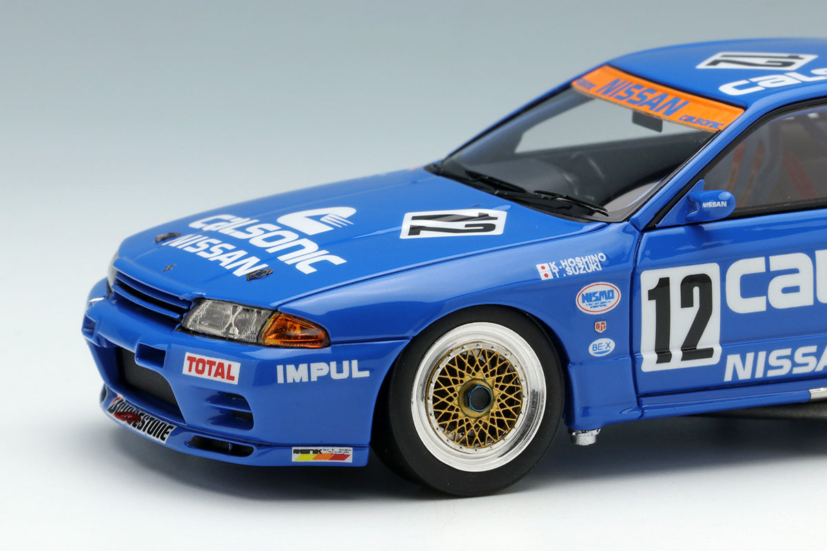 Pre-Order 1:43 MakeUp EM327 CALSONIC SKYLINE GT-R Gr.A JTC Nishi Nihon Circuit 1990 Winner