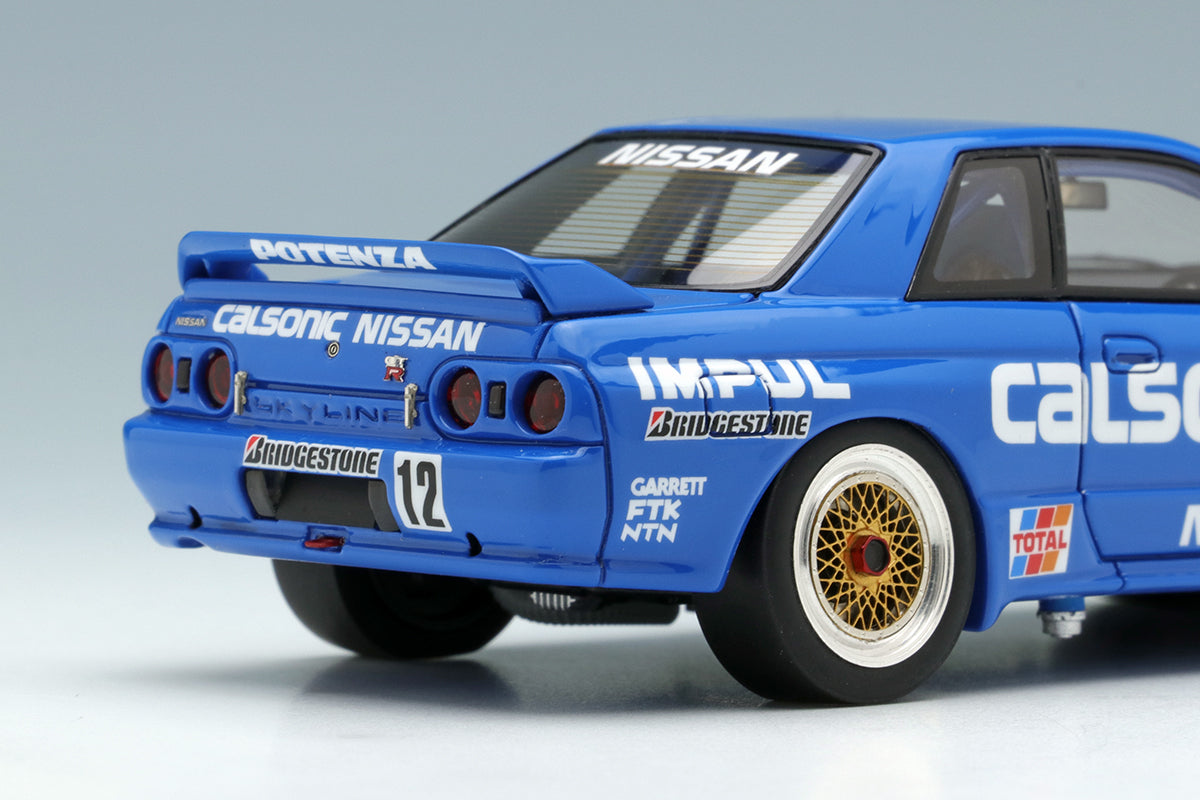 Pre-Order 1:43 MakeUp EM327 CALSONIC SKYLINE GT-R Gr.A JTC Nishi Nihon Circuit 1990 Winner